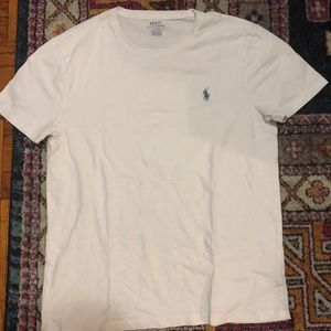 White polo t-shirt slim fit medium